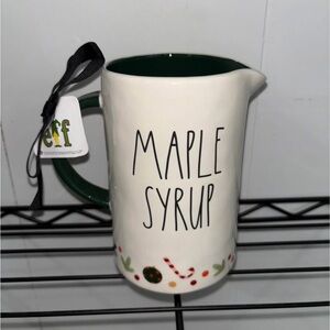 Rae Dunn buddy the elf White and Green Maple Syrup